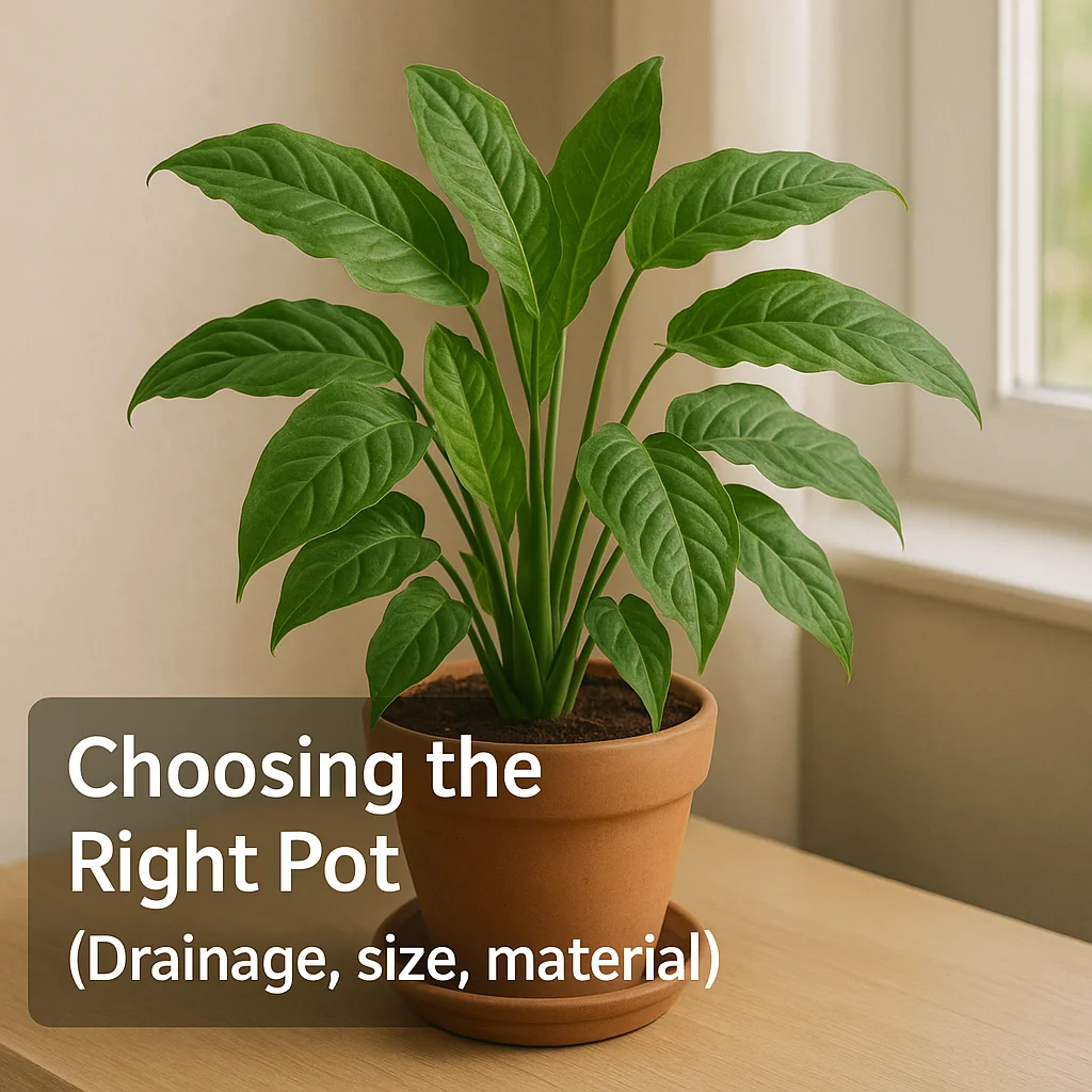 Choosing the Right Pot (Drainage, size, material)
